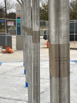 Close up image of dedication plaque.