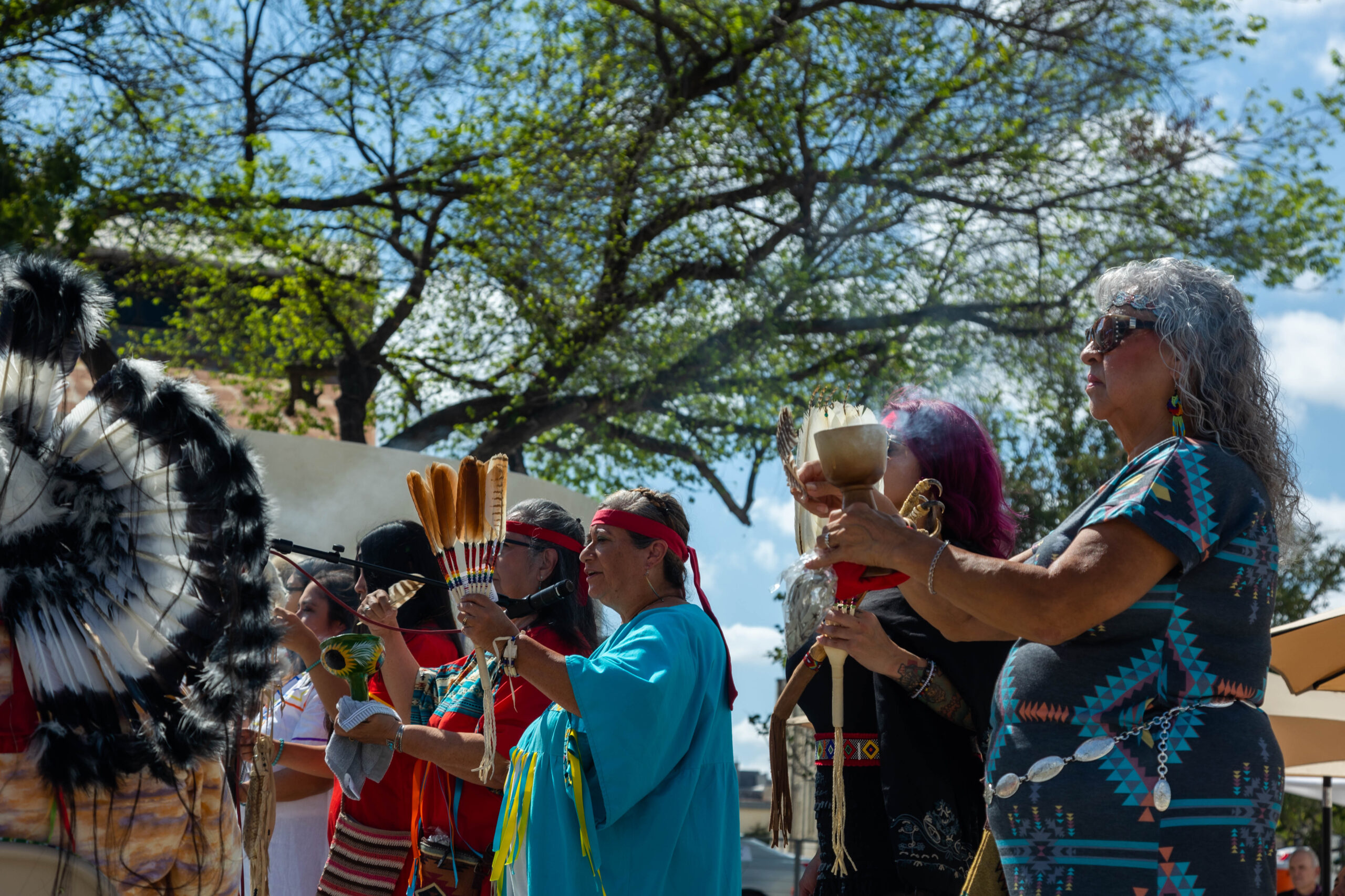 Native American Tribes lead prayer ceremony