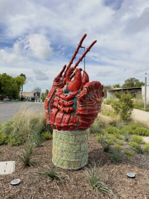 Crayfish sculpture by Diana Kersey