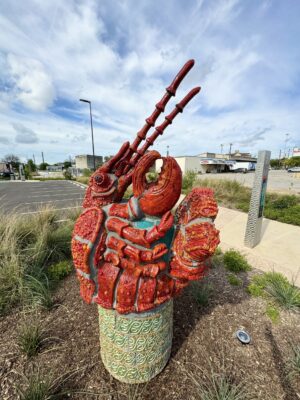 Crayfish sculpture by Diana Kersey