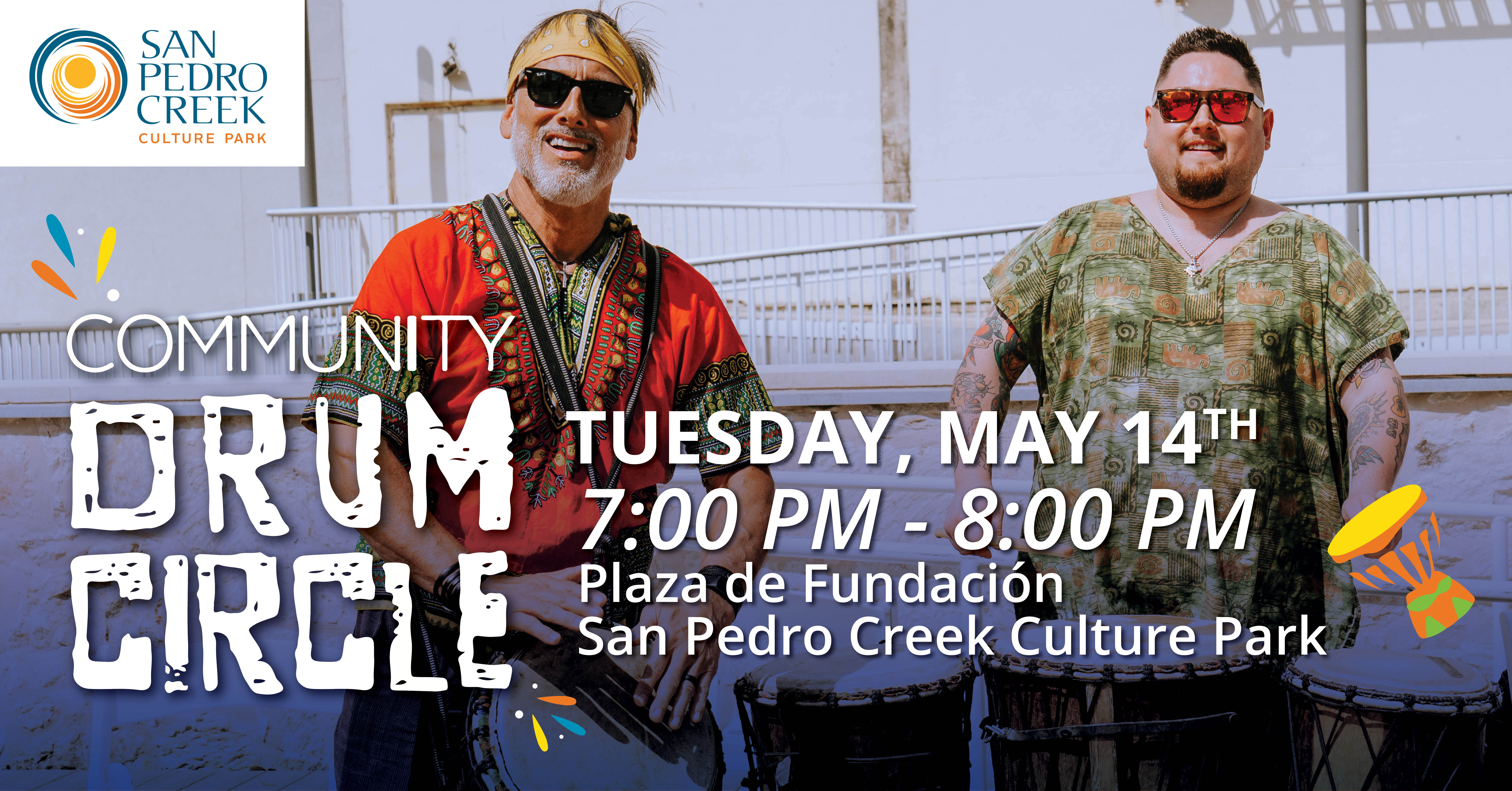 Drum Circle May 14, 2024 from 7PM - 8 PM